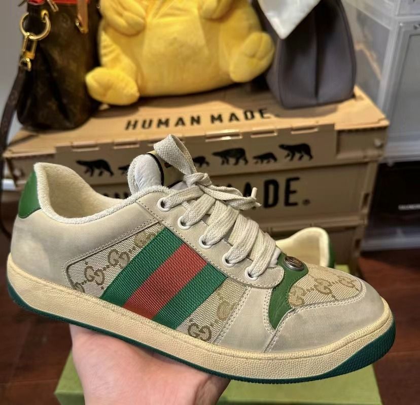 GUCCI GG full logo Dirty dirty shoes sneaker 37