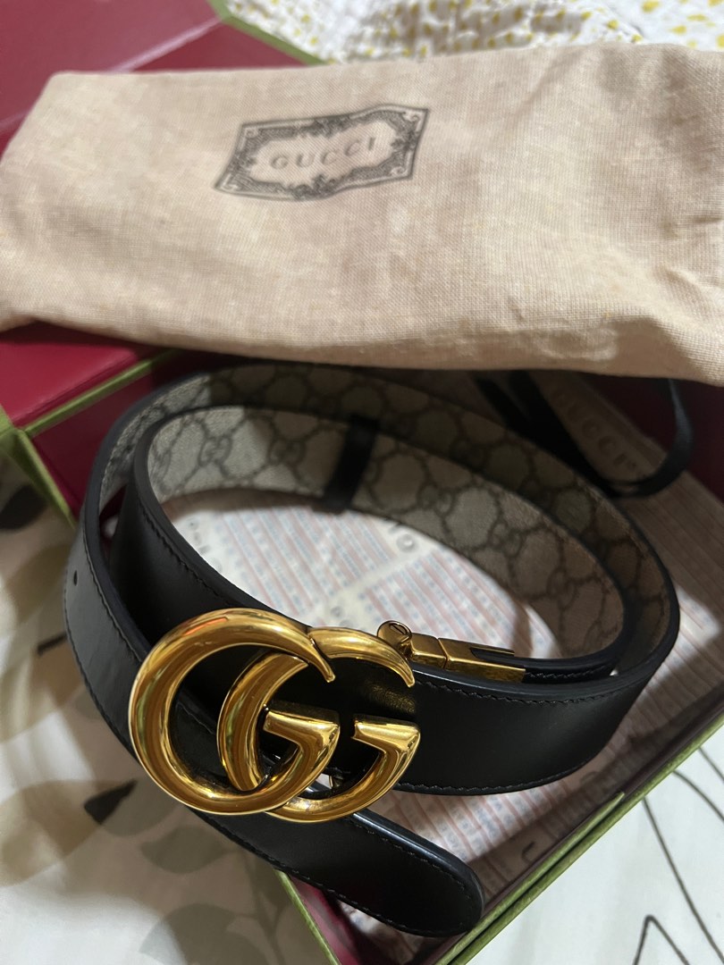 black and gold gucci belt *price negotiable* - Vinted