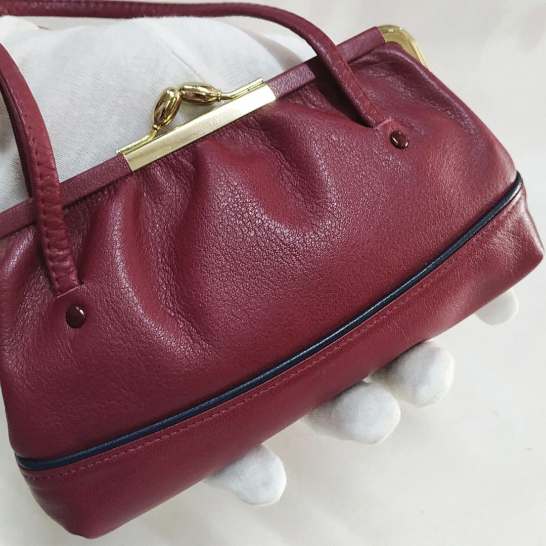 Handbags Leather Small Leather Purse in dark red Leather Bag