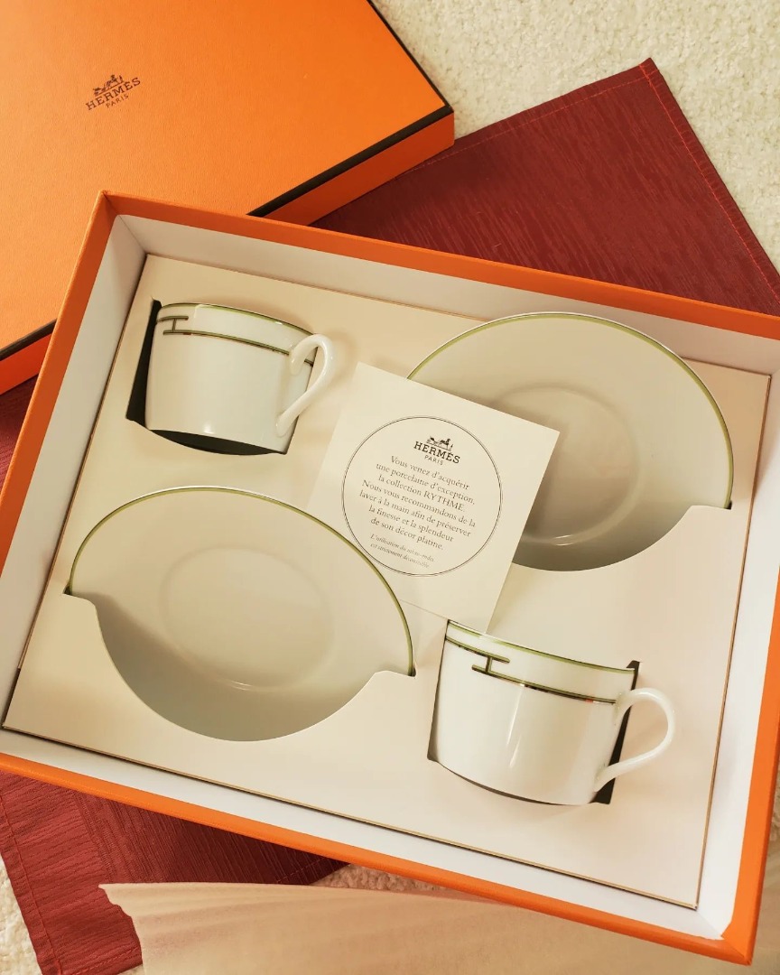 Hermes cup and saucer, Furniture & Home Living, Kitchenware & Tableware, Coffee & Tea Tableware