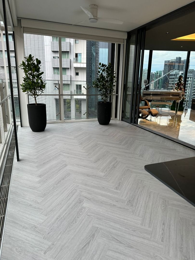 Herringbone Vinyl Flooring, Home Services, Renovations, Flooring, Vinyl
