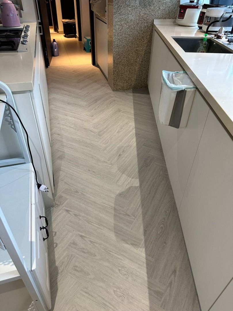 Herringbone Vinyl Flooring, Home Services, Renovations, Flooring, Vinyl