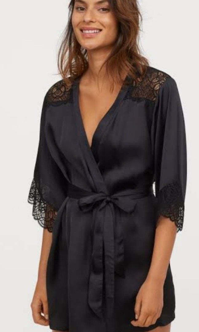 H&m satin kimono online