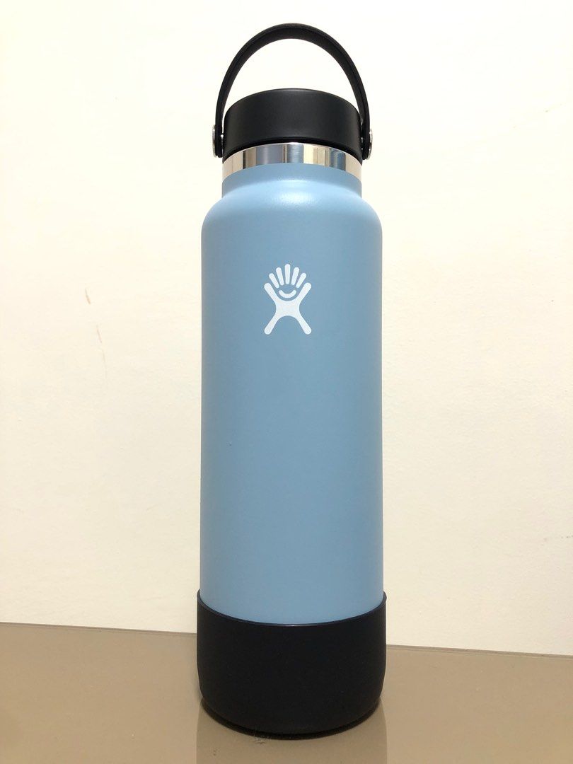 Hydroflask 40oz Wide Mouth (Rain) with Boot, Furniture & Home Living