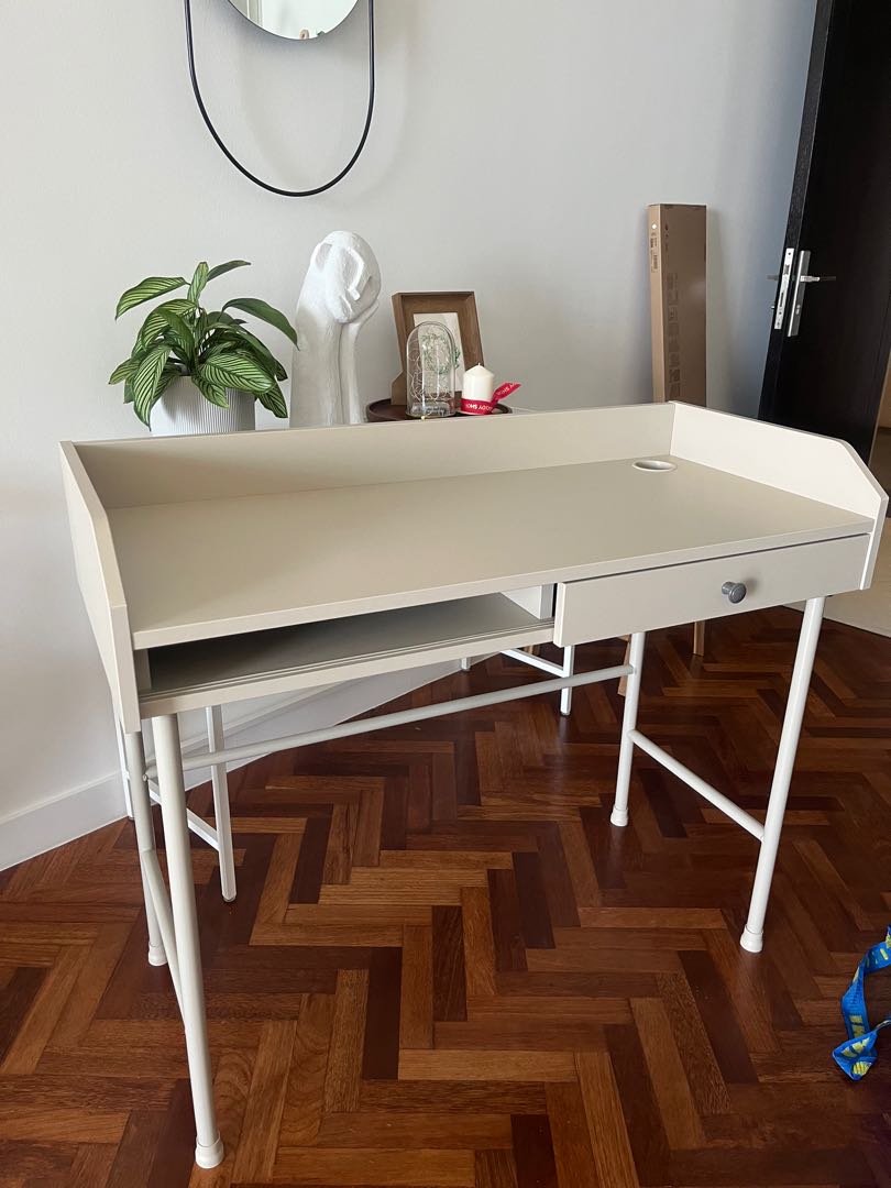 IKEA HAUGA Desk, Furniture & Home Living, Furniture, Tables & Sets on