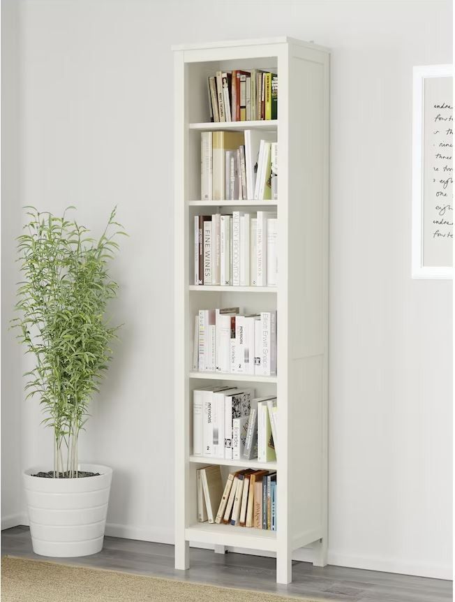 IKEA HEMNES Bookcase, white stain, 19 1/4x77 1/2 ", Furniture & Home