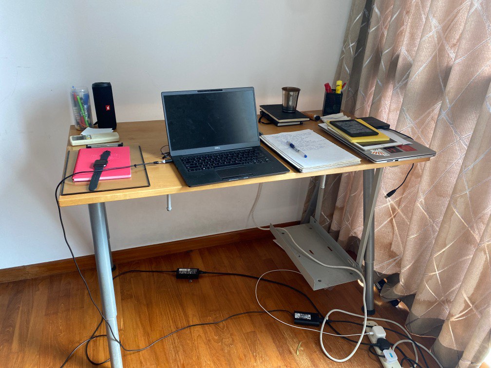 Ikea sturdy study Table. Not the basic one, Furniture & Home Living