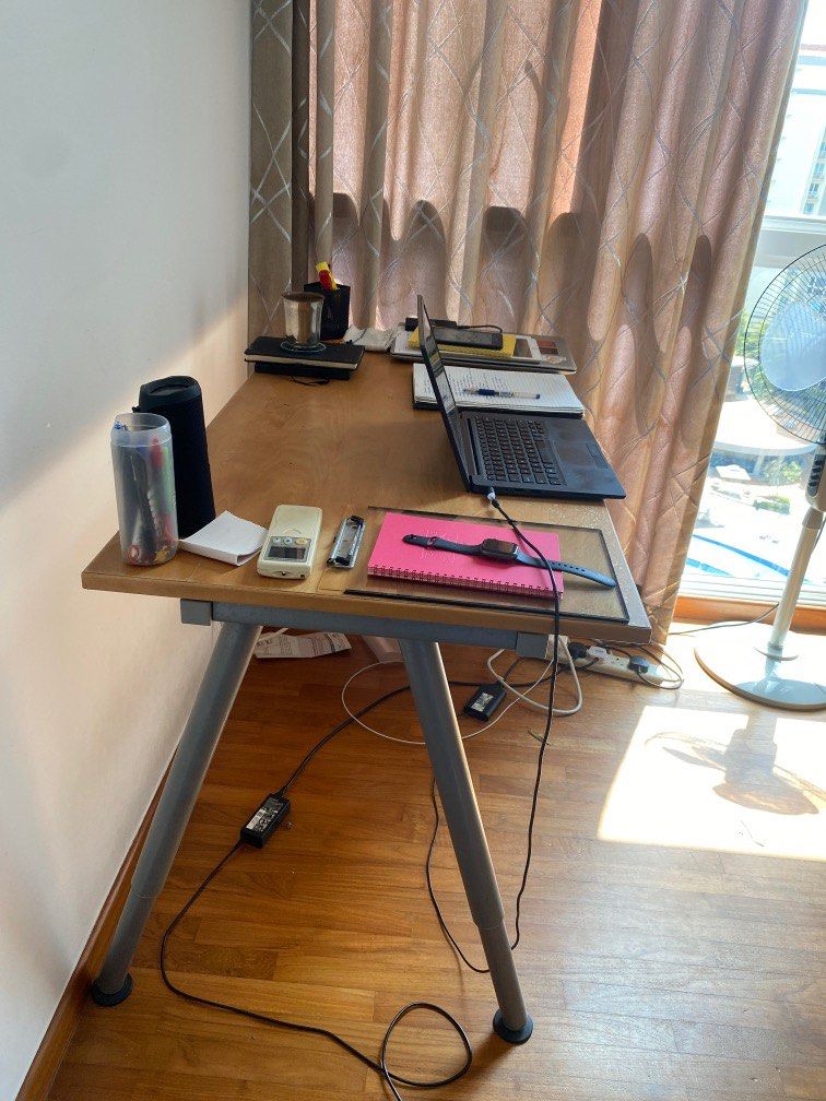 Ikea sturdy study Table. Not the basic one, Furniture & Home Living