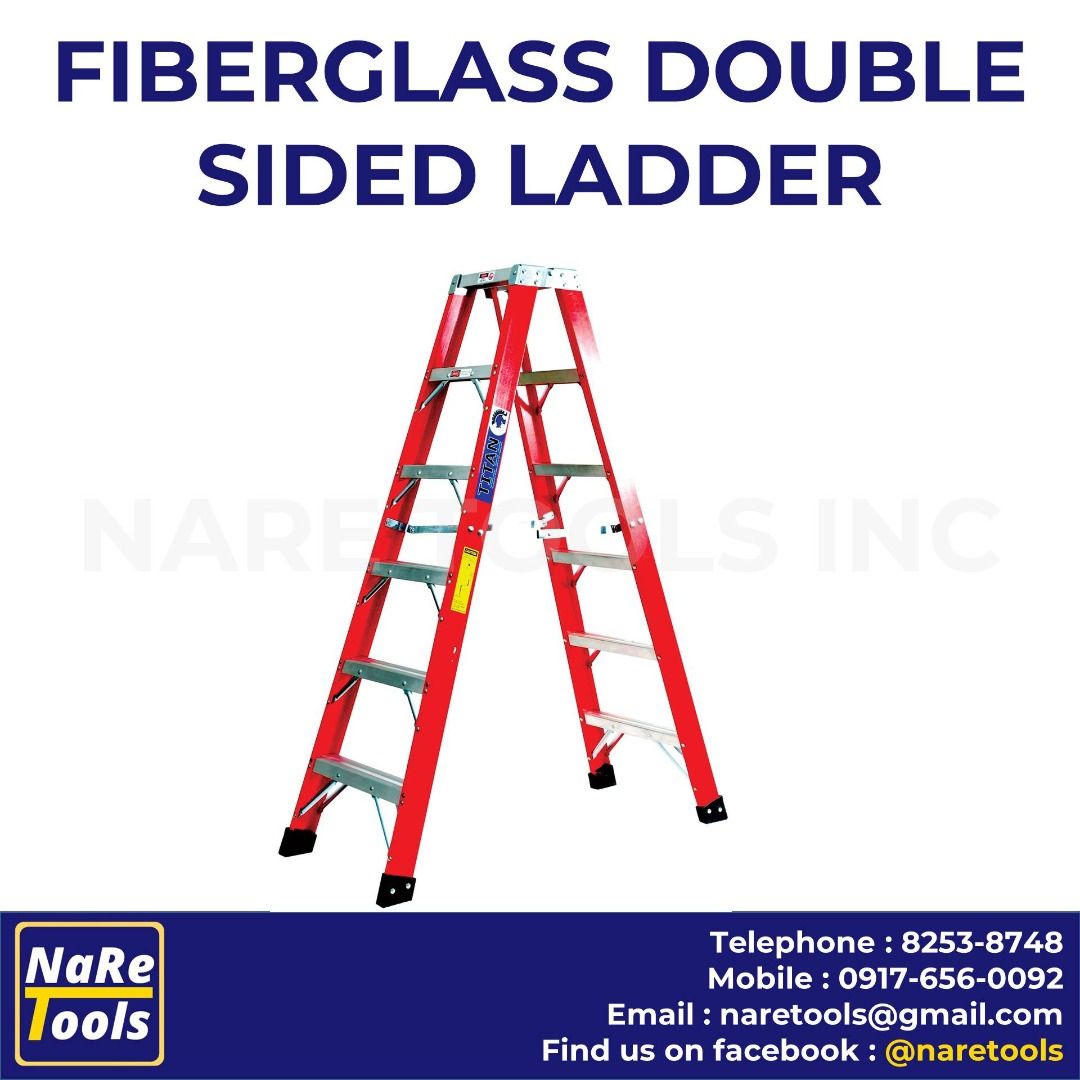 LADDER Fiberglass Double Side Ladder, Commercial & Industrial