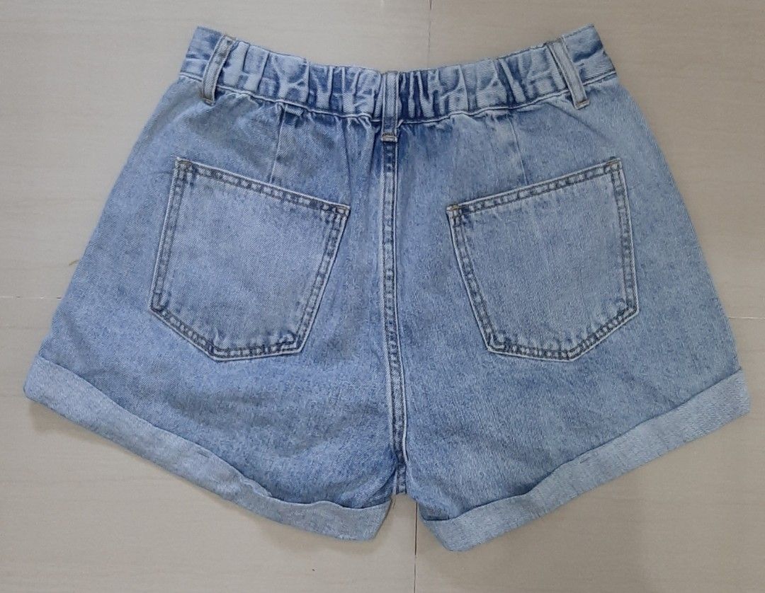 Women Mid & Light Blue Denim Shorts