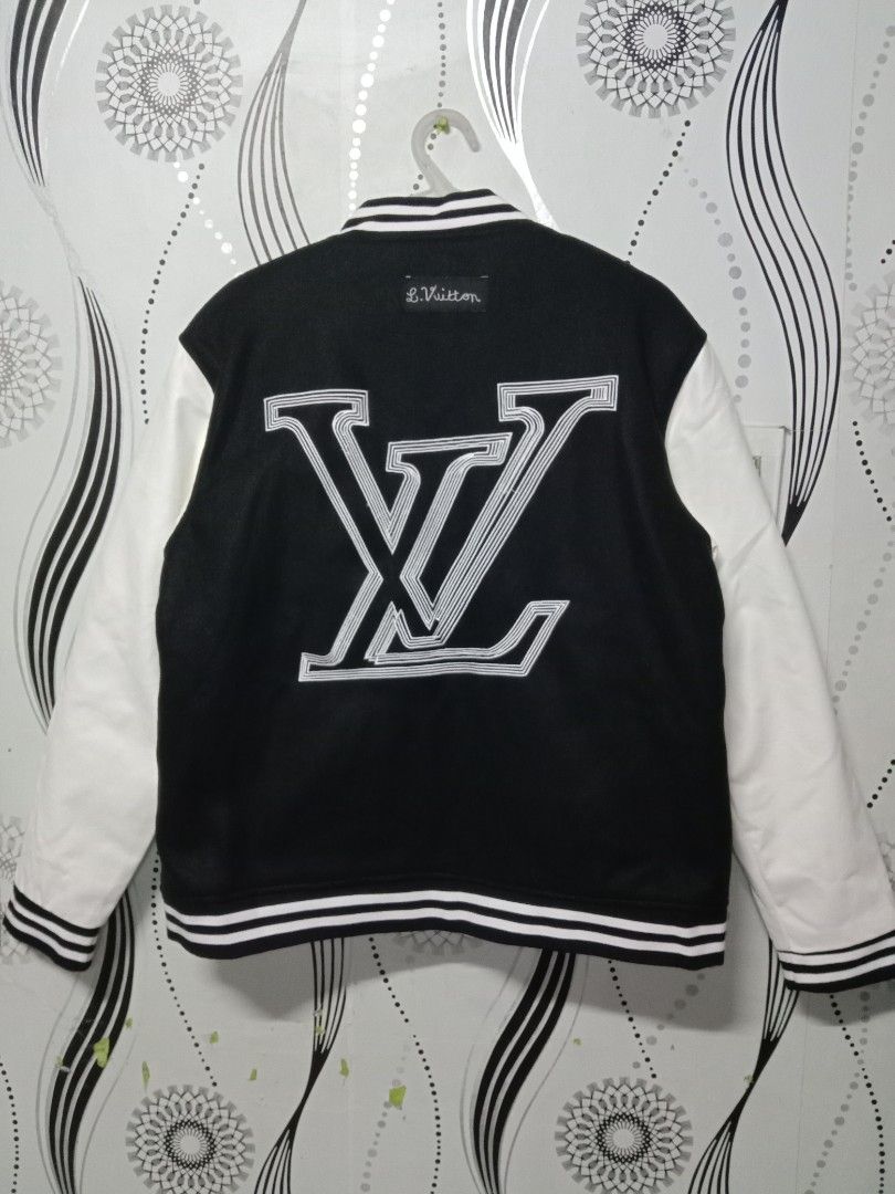 Mens Louis Vuitton Varsity Leather Jacket