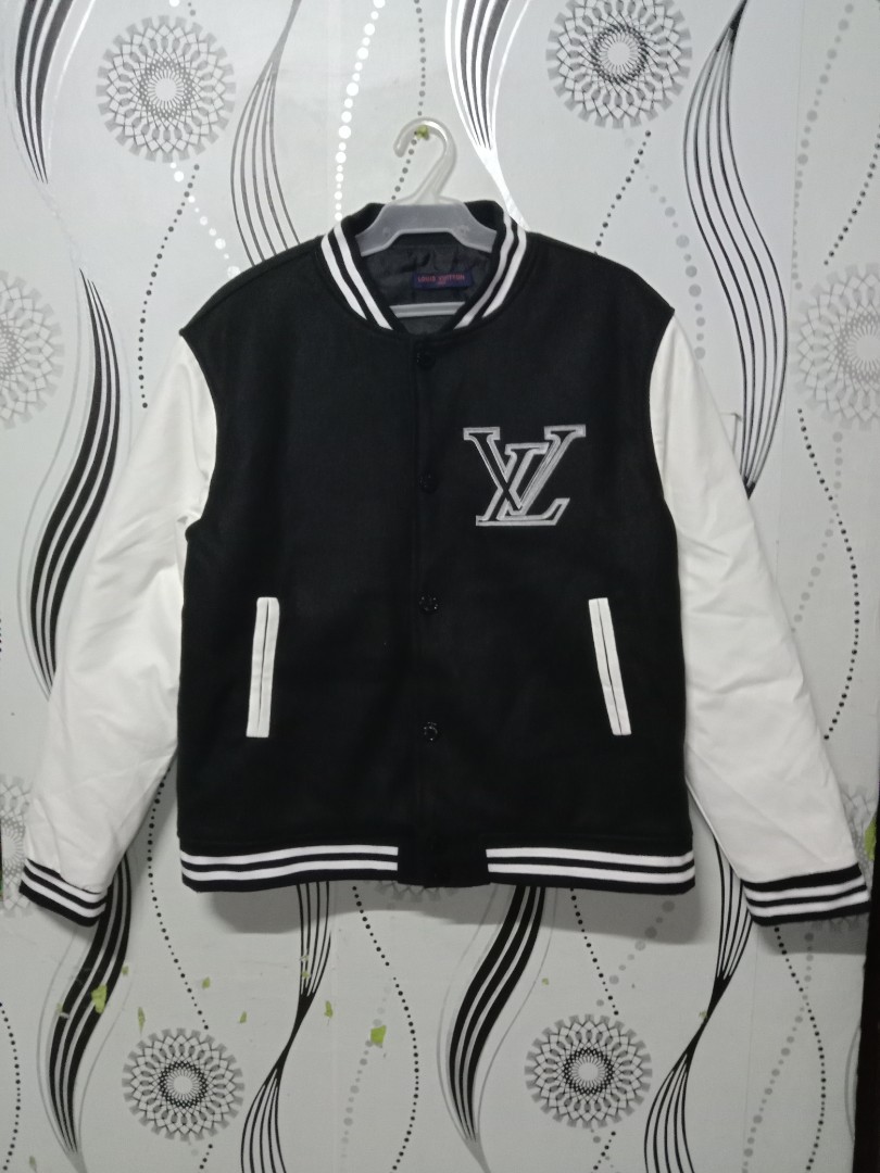 Mens Louis Vuitton Varsity Leather Jacket