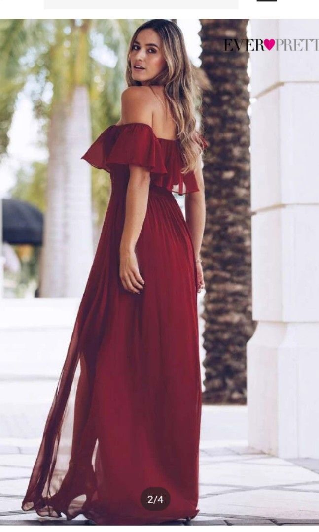 Maroon outlet occasion dress