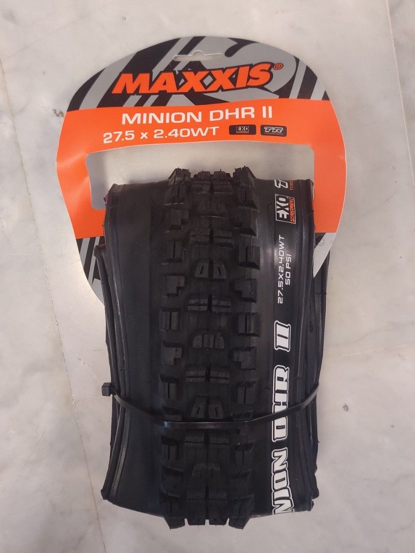 Maxxis Minion DHR II 27.5X2.4WT EXO TR, Sports Equipment, Bicycles & Parts, Parts & Accessories