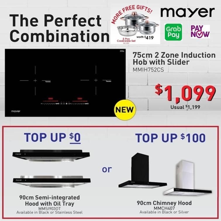 Mayer Induction hob and hood, TV & Home Appliances, Kitchen Appliances