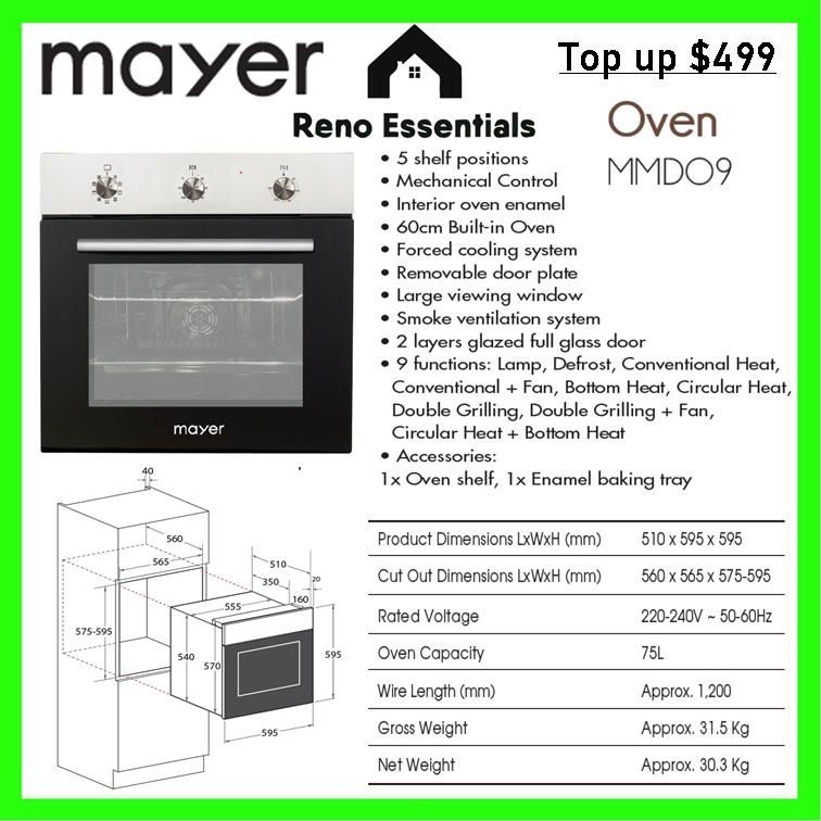 Mayer Induction hob and hood, TV & Home Appliances, Kitchen Appliances