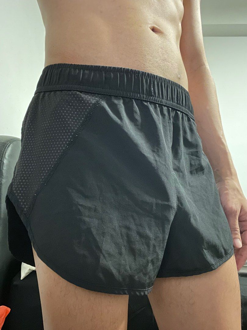 Mens high split running shorts discount