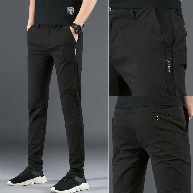 Men’s Slim Fit Korean Style Gray Stretch Denim Jeans