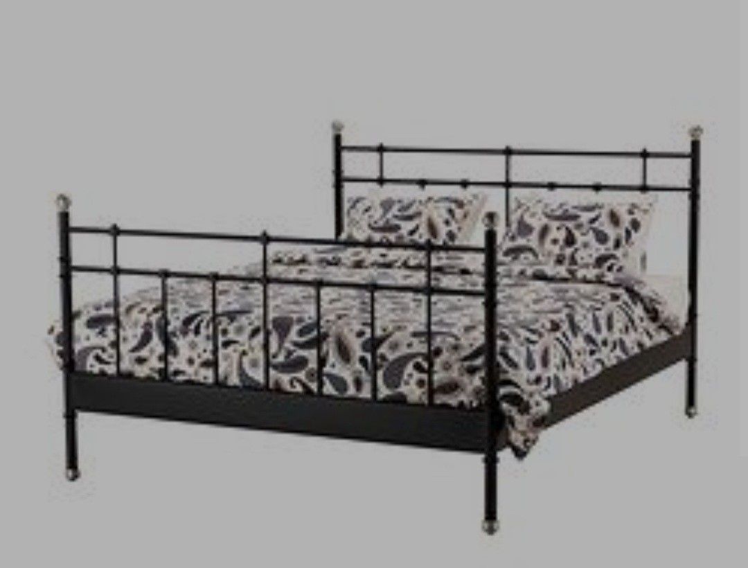 Ikea Metal bed frame, Furniture & Home Living, Furniture, Bed Frames