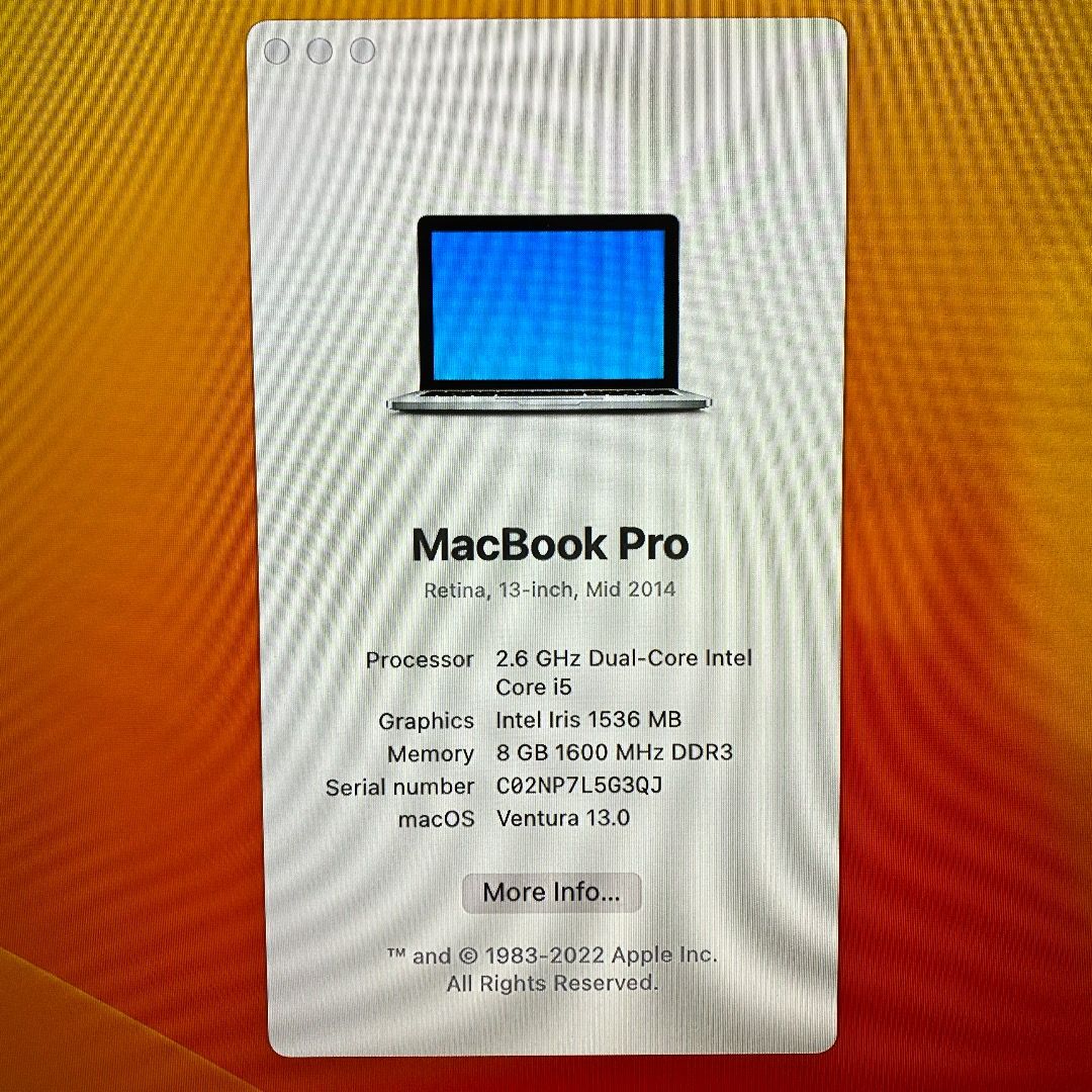 零件機] Apple MacBook Pro 13 (Mid 2014 / Core i5 / 13.3