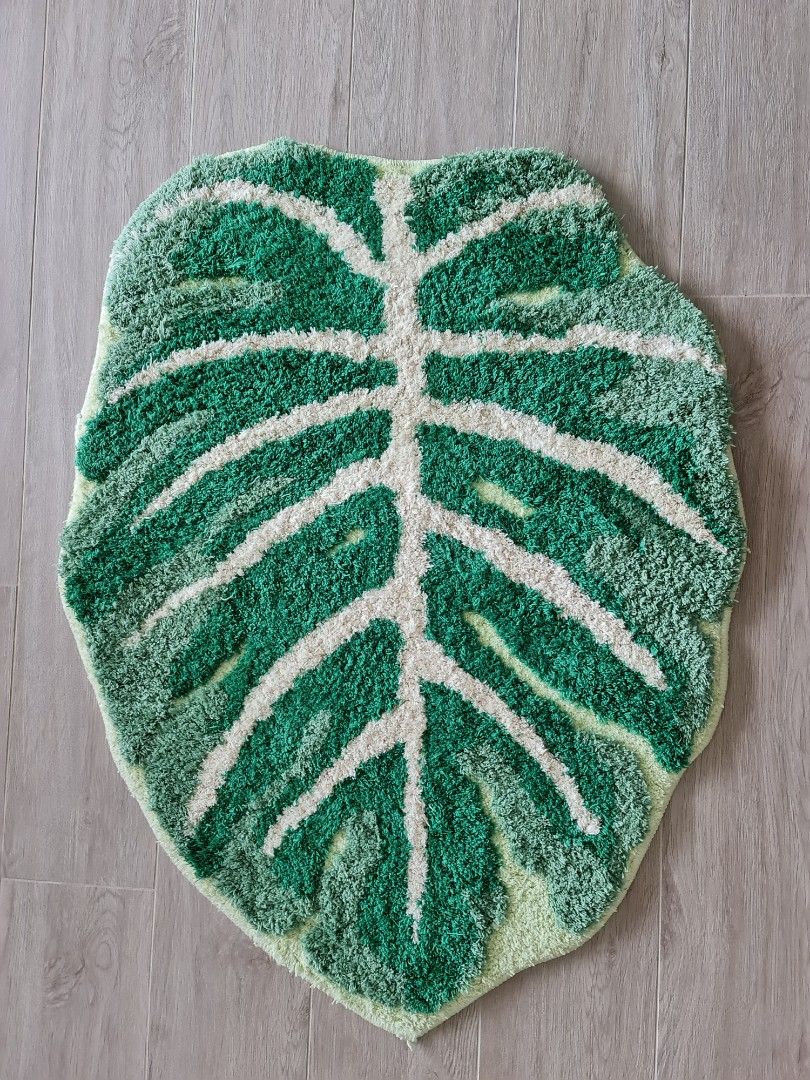 Monstera Tuft Rug / Carpet (78x61cm), Furniture & Home Living, Home