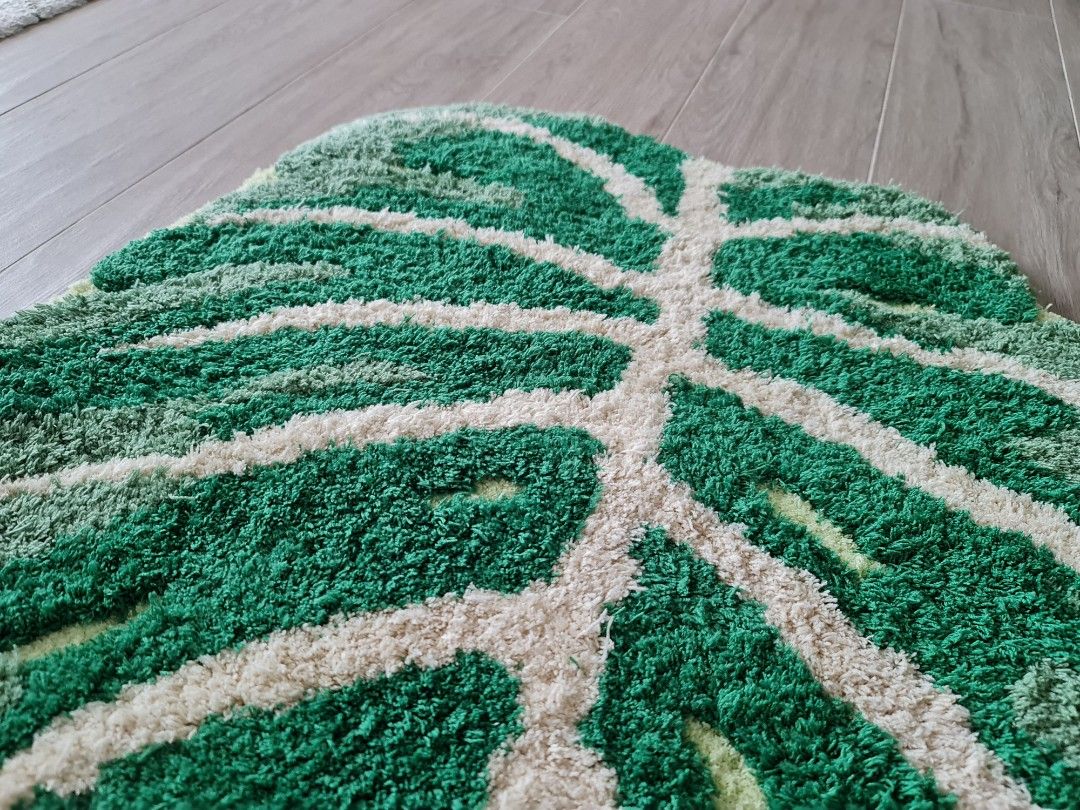 Monstera Tuft Rug / Carpet (78x61cm), Furniture & Home Living, Home