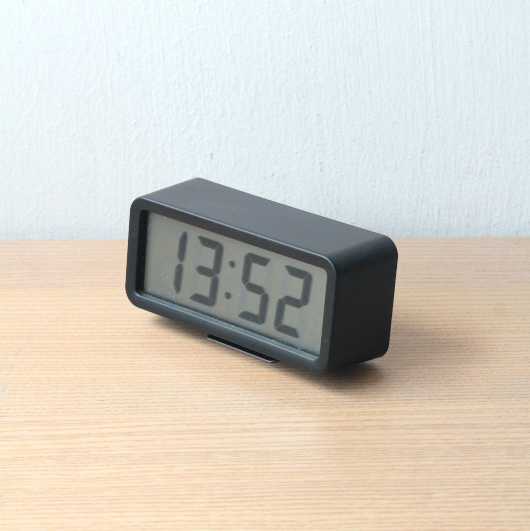 MUJI Digital Clock S with Alarm Minimalist Design!, Furniture & Home