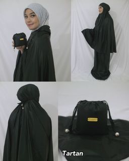 Mukena travelling parasut korea merk Tavva Tartan