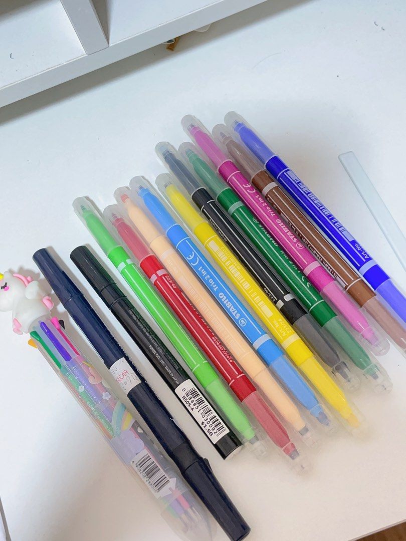 5pcs Funny Pen Set Colored Metal Ballpoint Pen Funny Quotes