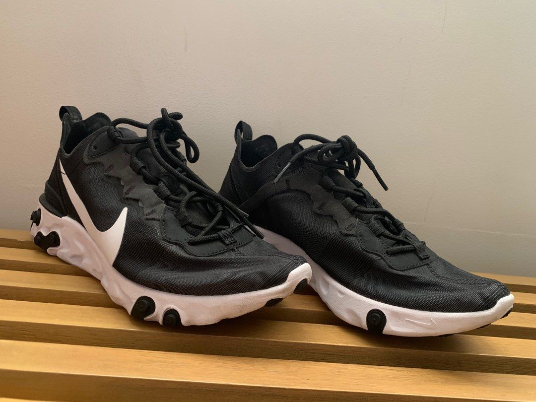 Nike React Element 55 (Category: Sneakers) located in Quezon City. Submitted by patty1681 (Listing ID 1198887965, Image 1). Description: Women’s Size 8.