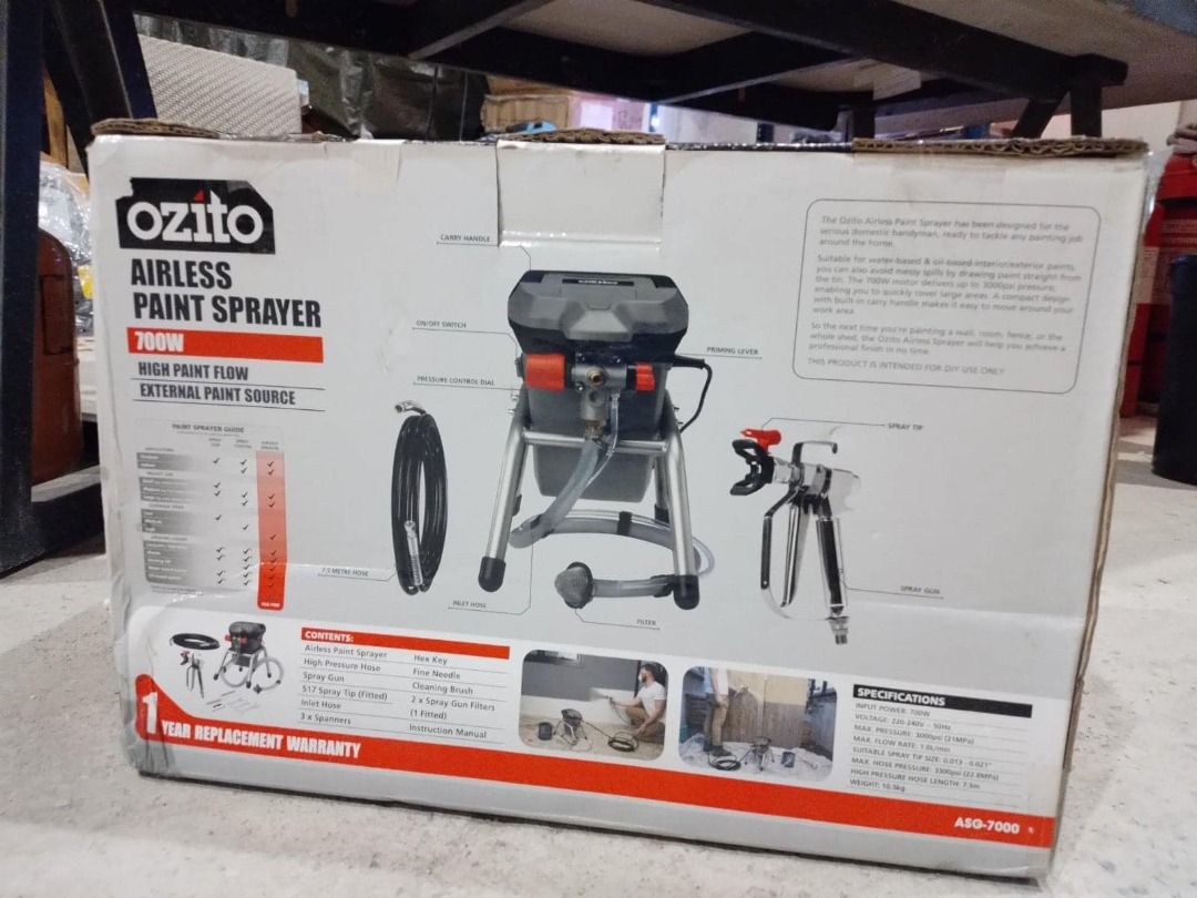 Ozito Airless Paint Sprayer, Commercial & Industrial, Construction