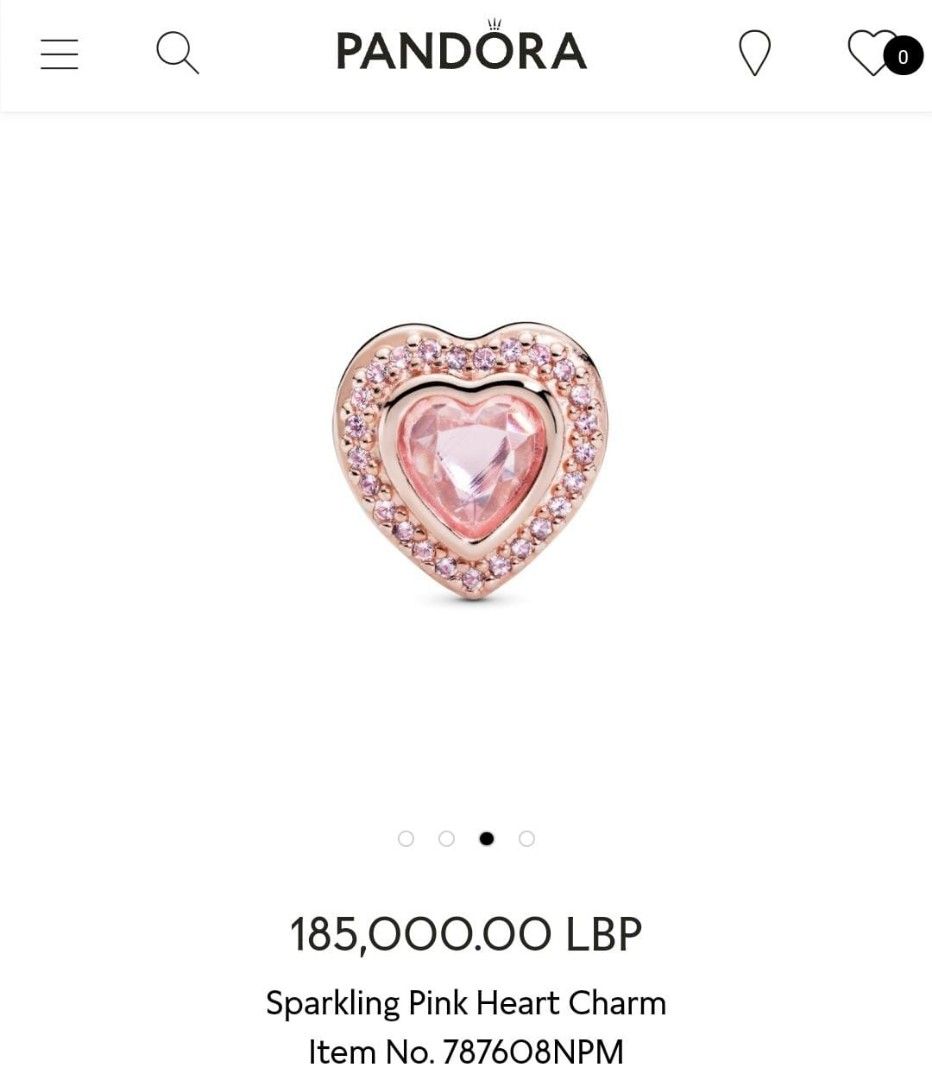 Pandora Sparkling Pink Heart Charm 787608NPM HKD 699 HKD400 Carousell