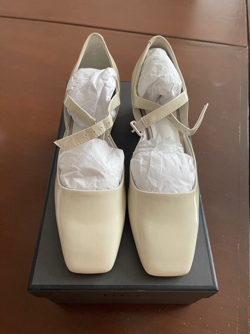 Pedro Mary Janes (Category: Heels) located in Cavite. Submitted by lizzybc (Listing ID 1198884026, Image 2). Description: Pedro Mary Janes Size: 4 Color: Off white RFS: have similar design.