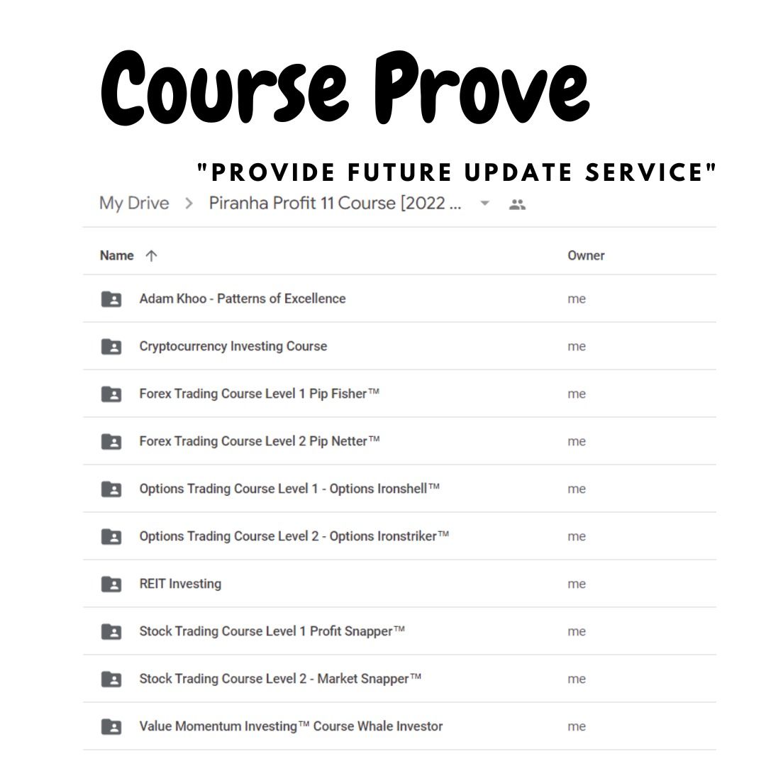 Piranha Profit】11 Trading &Investment Courses - (Forex, Options, Stocks,  Crypto, REIT, VMI, POE)【2024 Updated】 Video & ebook by Adam Khoo & Alson  Chew, Services, Tuition on Carousell