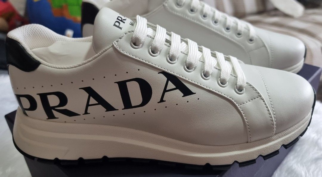 All white prada trainers online