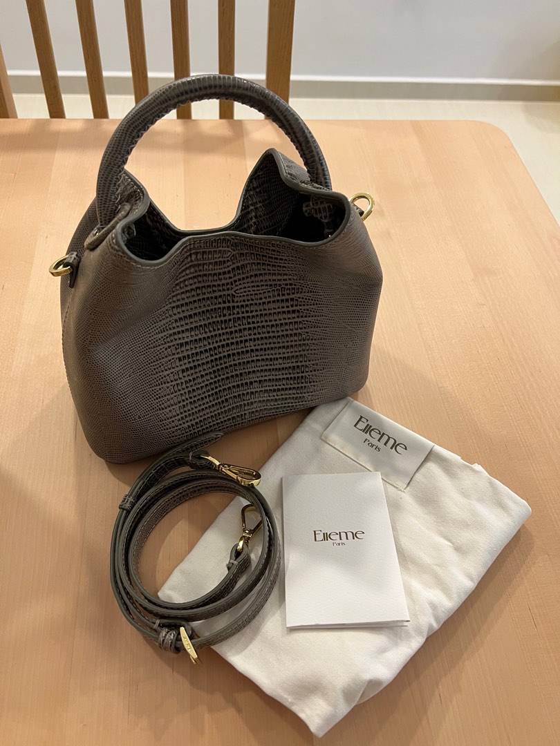 Preloved Elleme Paris brand Baozi Bag Grey colour, Luxury, Bags
