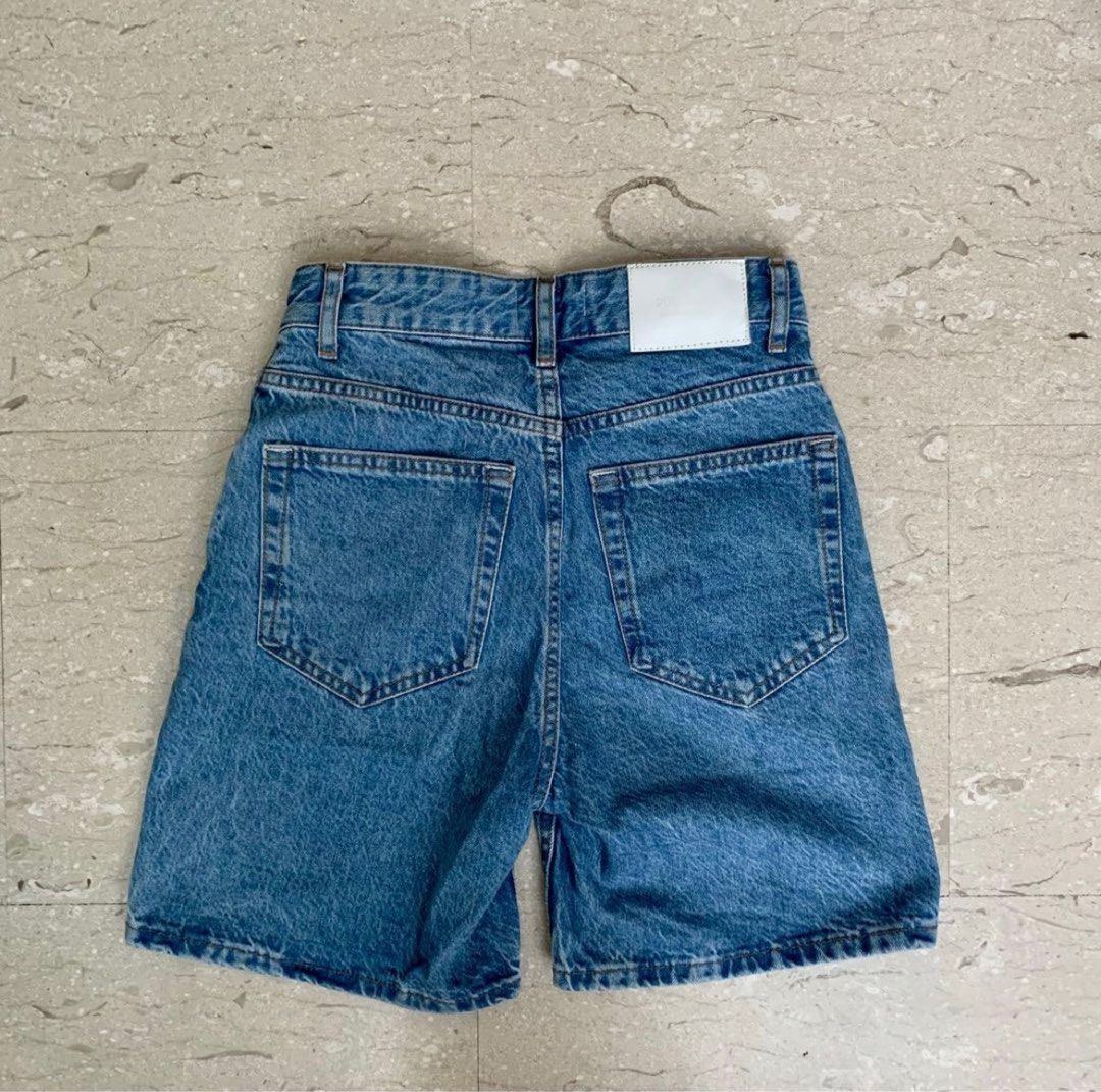 Pull on clearance denim bermuda shorts