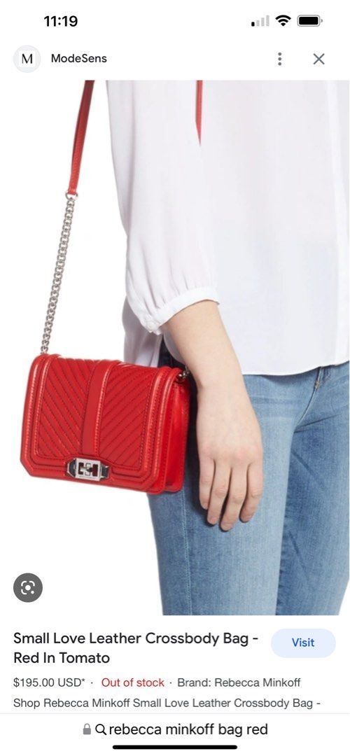 Rebecca minkoff red crossbody outlet