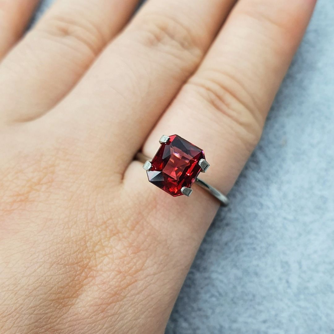 RED GARNET EMER 2.45CT G344 CUSTOMISE RING NATURAL GEMSTONE RED