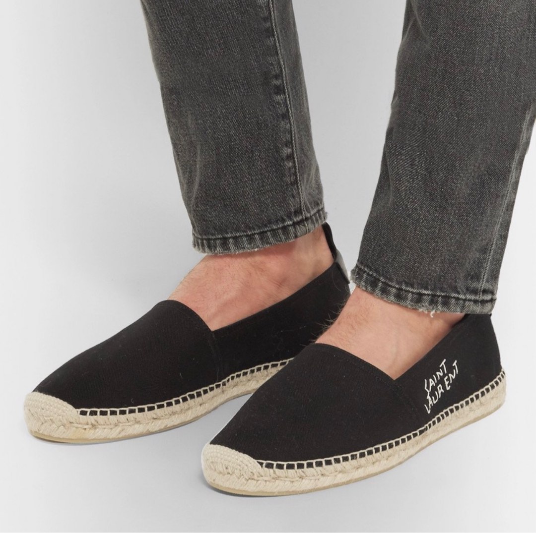 Saint laurent canvas espadrilles hotsell