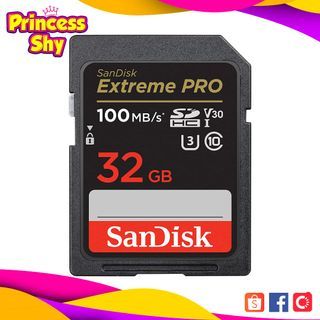 SanDisk 32GB Extreme PRO UHS-I SDHC Memory Card V30 U3 SDSDXXO-032G