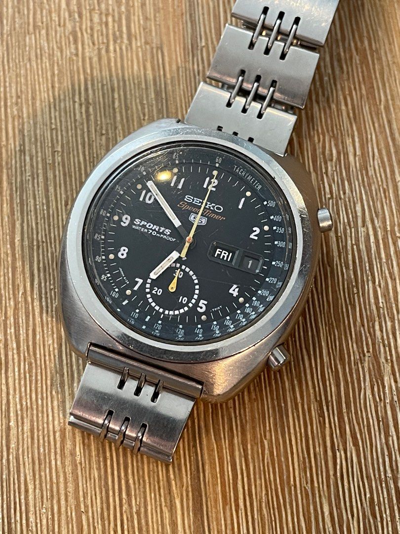 Seiko 5 Sports Speedtimer 6139-7010 Military vintage chronograph with  original bracelet, Men's Fashion, Watches & Accessories, Watches on  Carousell
