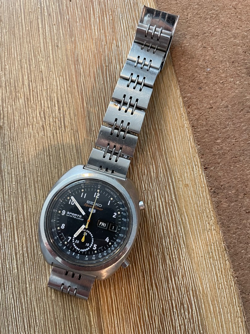 Seiko 5 Sports Speedtimer 6139-7010 Military vintage chronograph with  original bracelet, Men's Fashion, Watches & Accessories, Watches on  Carousell