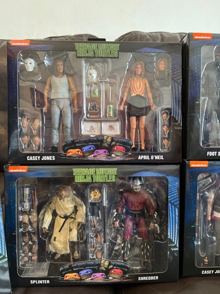 Figurines NECA Teenage Mutant Ninja Turtles – April, Shredder, Casey (TMNT)