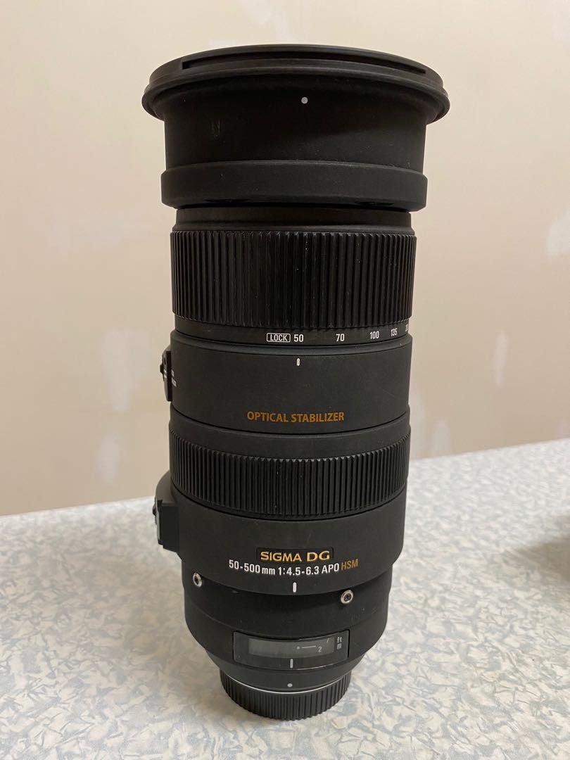 Sigma APO 50-500mm F4.5-6.3 DG OS HSM, 攝影器材, 鏡頭及裝備- Carousell