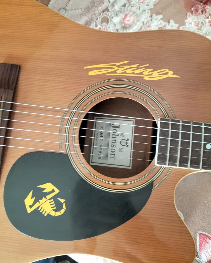 Slimbody Johnson Electric/Acoustic Guitar, Hobbies & Toys, Music