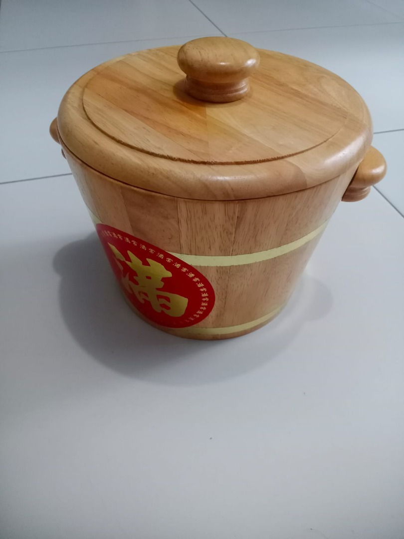 Solid Wood Rice Container, Furniture & Home Living, Kitchenware ...