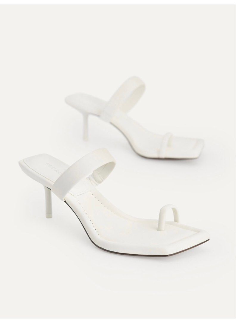 White toe loop discount heels