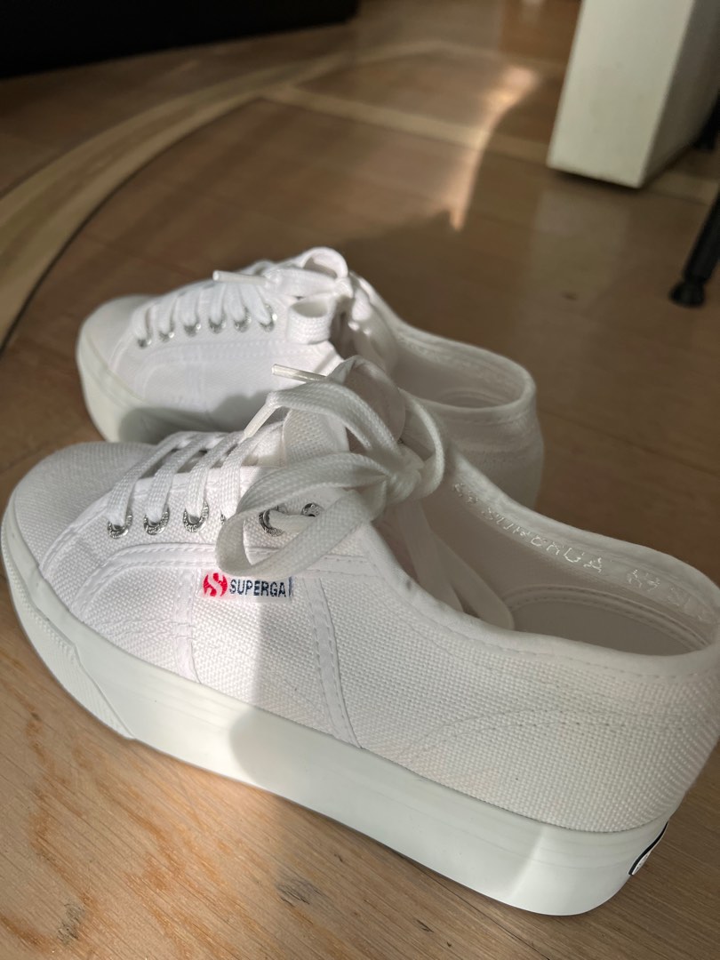 White platform online superga sneakers
