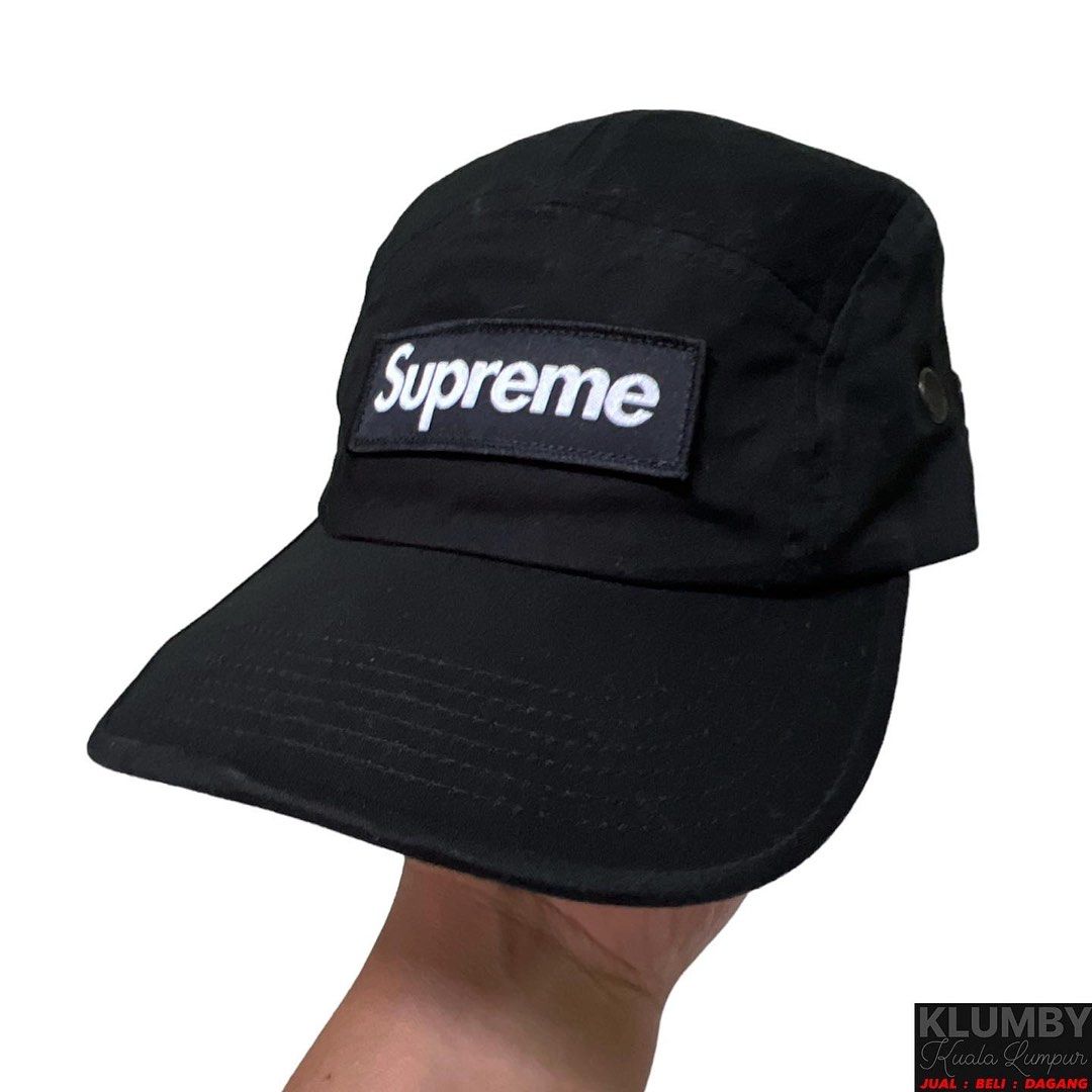 Supreme military camp cap black 2025